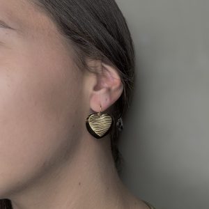 earrings gold jewelry gold heart